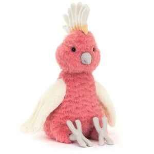 Jellycat Pink and Cream Parrot Plush Toy